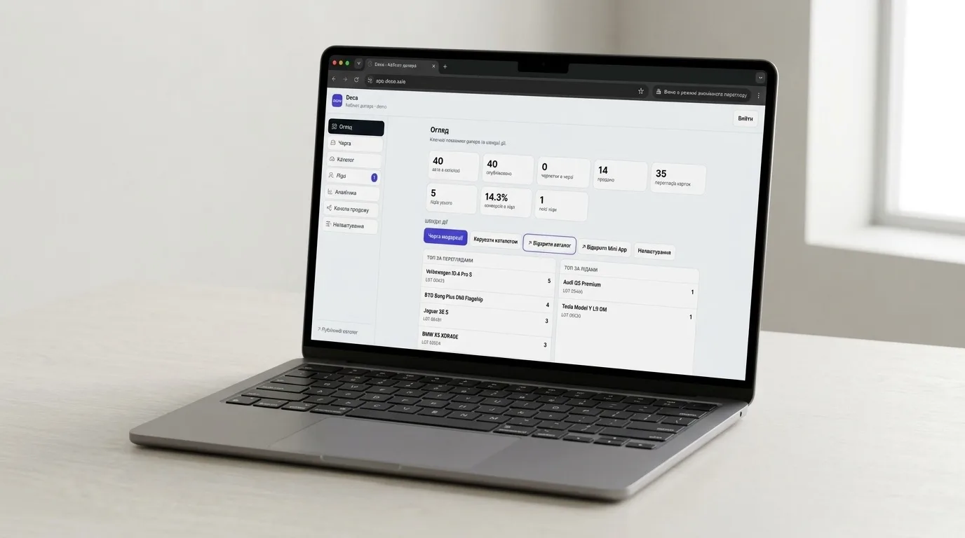 Deca — Admin panel with CRM