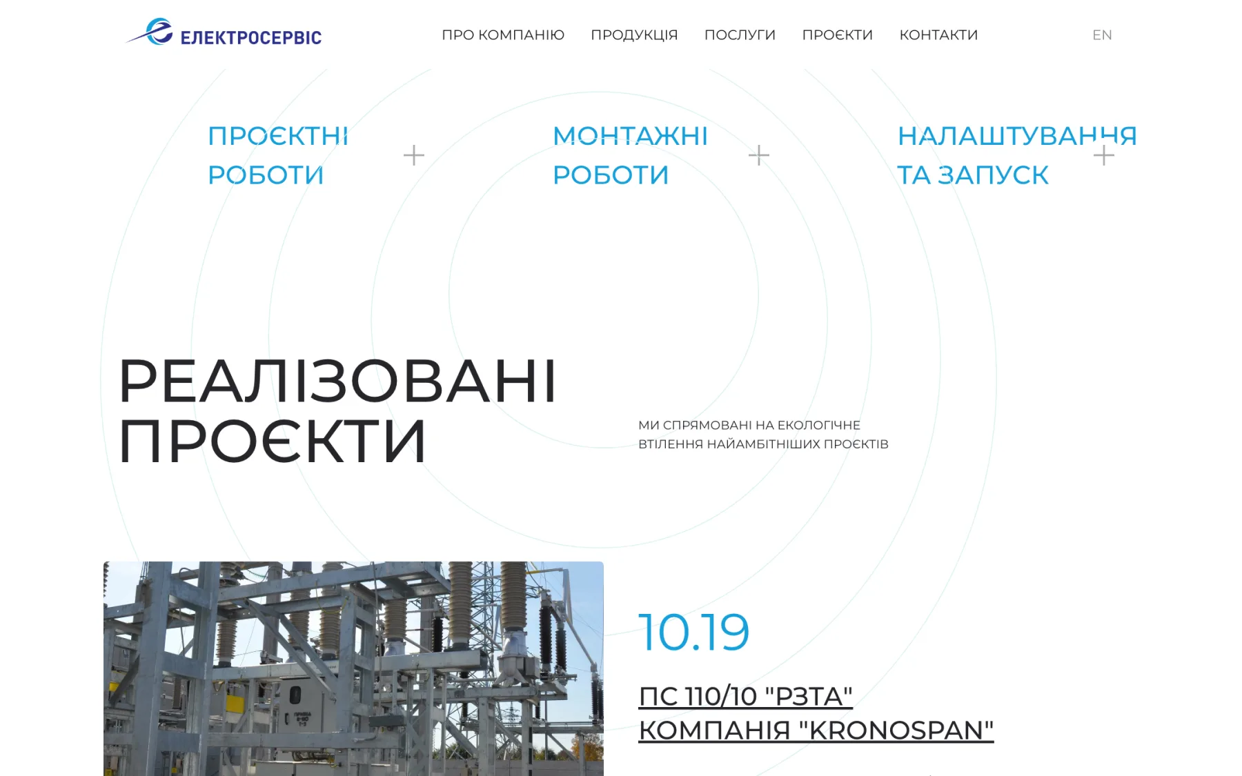 Електросервіс — Послуги та реалізовані проєкти